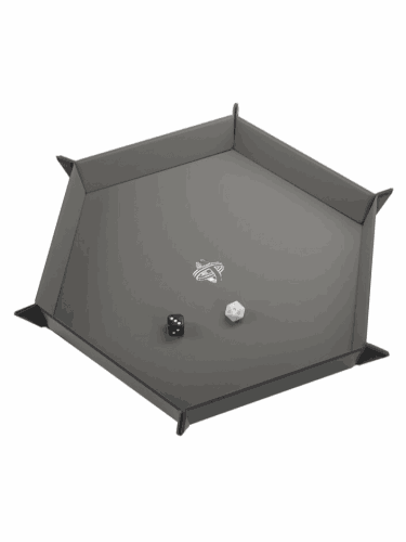 Dice Tray Gamegenic - Magnetic - Hexagonal Black/Gray