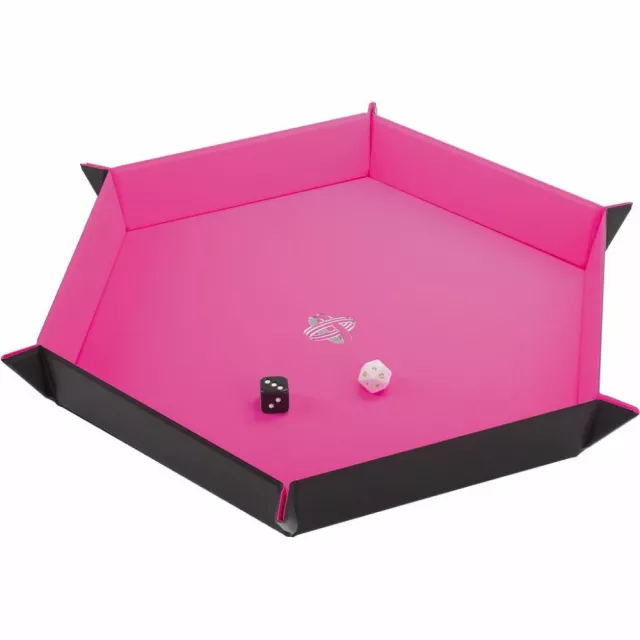 Dice Tray Gamegenic - Magnetic - Hexagonal Black/Pink - Kości i akcesoria