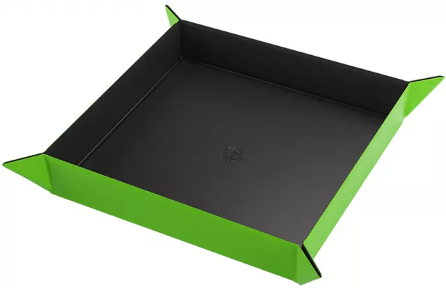 Dice Tray Gamegenic - Magnetic - Square Black/Green - Kości i akcesoria
