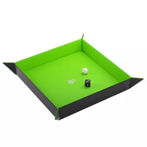 Dice Tray Gamegenic - Magnetic - Square Black/Green - Kości i akcesoria