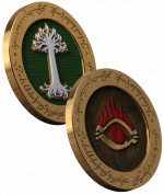 Metalowa moneta wyzwania Władca Pierścieni: Konfrontacja