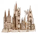 Zestaw konstrukcyjny Harry Potter - Hogwarts Castle (drewniany) - Ugears - Wooden 3D Puzzles