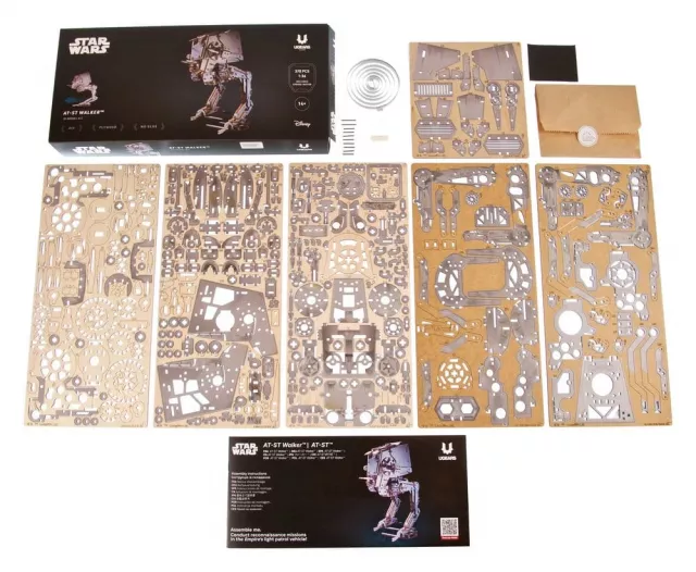 Zestaw konstrukcyjny Star Wars - AT-ST Walker (drewniany) - Ugears - Wooden 3D Puzzles
