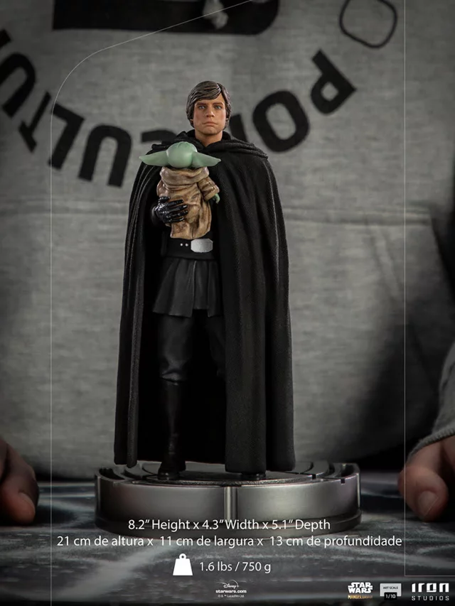 Figurka Star Wars: The Mandalorian - Luke Skywalker i Grogu Art Scale 1/10 (Iron Studios)