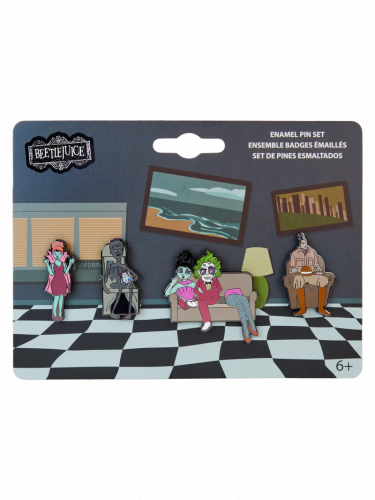 Zestaw przypinek Beetlejuice - Waiting Room (Funko)