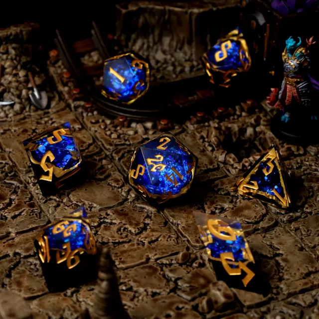 Kości Azure Artifacts Geode - RPG Dice Set (7 szt.)