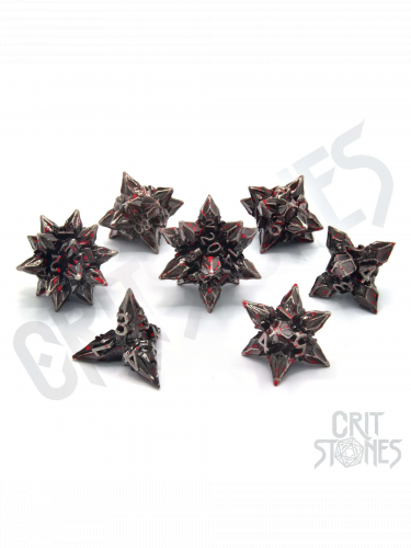 Kości Brutal Bane Metal - RPG Dice Set  (7 szt.)