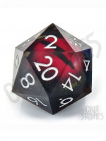 Kość Crimson Watcher - Liquid Core 50mm D20