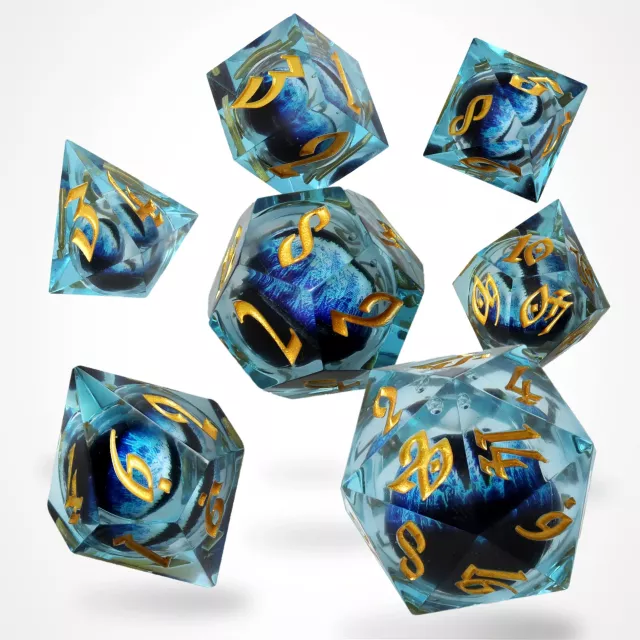 Kości Ice Dragon's Gaze Floating Eye - RPG Dice Set (7 szt.)