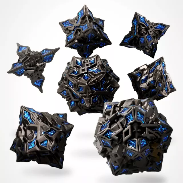 Kości Obsidian Alloy Metal - RPG Dice Set (7 szt.)