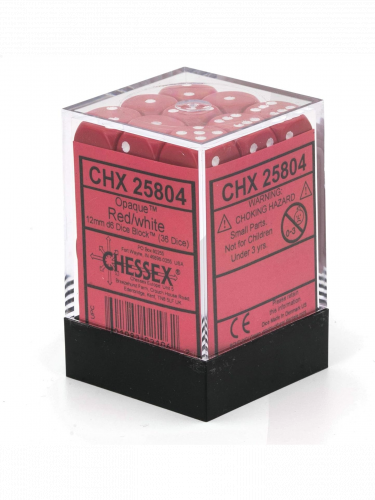 Kości Opaque - Red (36 szt.)