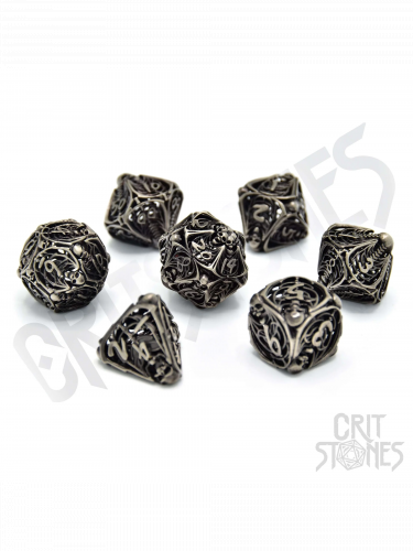 Kości Soulreaper Hollow Metal - RPG Dice Set (7 szt.)