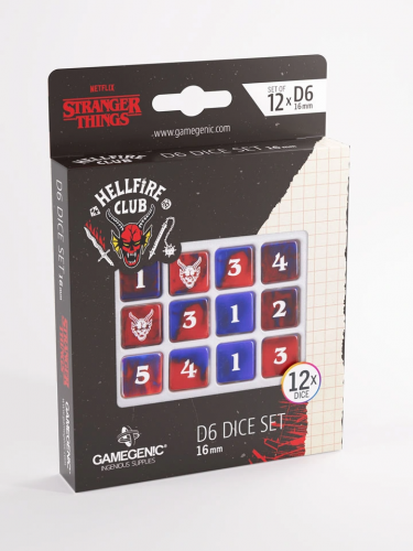 Kości Stranger Things - Hellfire Club 16mm D6 Dice Set