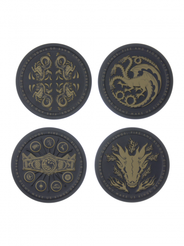 Podkładka pod szklanki Game of Thrones: House of the Dragon - Metal Coasters (4 szt.)