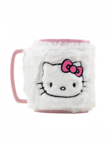 Kubek Hello Kitty - Pink Bow Face (+ pluszowy otulacz)