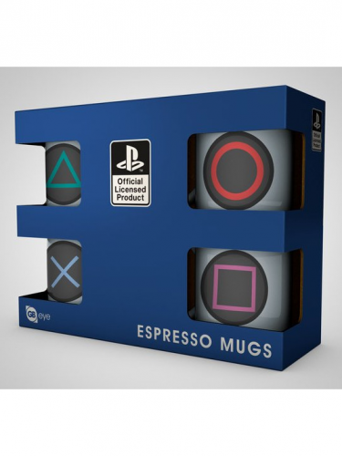 Kubek PlayStation - Espresso Sada - 4 ks