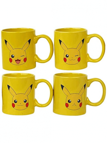 Kubek Pokémon - Espresso zestaw Pikachu - 4 kubki