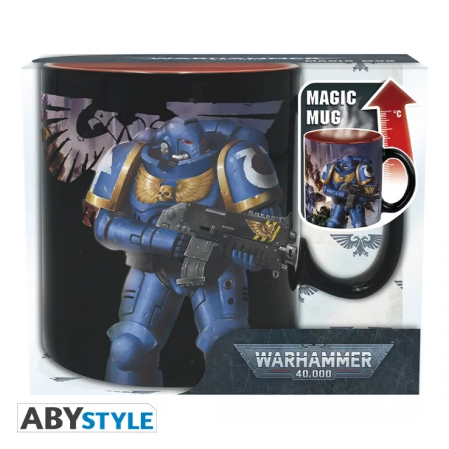 Kubek Warhammer 40,000 - Ultramarine & Black Legion (zmieniający się pod wpływem ciepła) - Heat Change kubki
