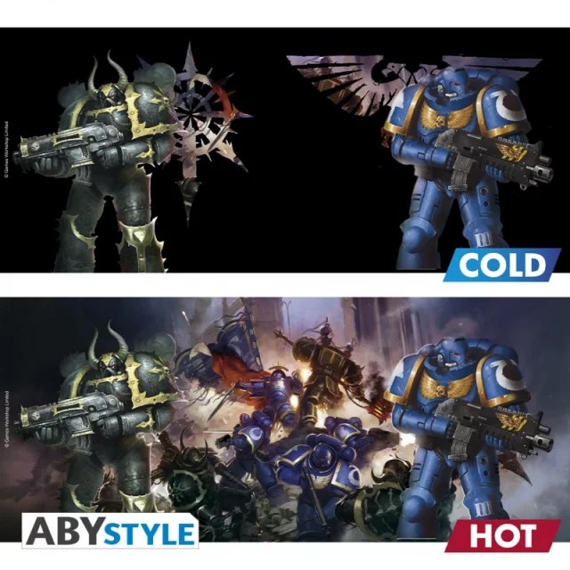 Kubek Warhammer 40,000 - Ultramarine & Black Legion (zmieniający się pod wpływem ciepła) - Heat Change kubki
