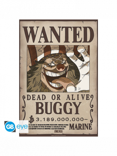 Plakat One Piece - Wanted Buggy Wano