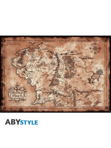 Plakat Lord of the Rings - Map