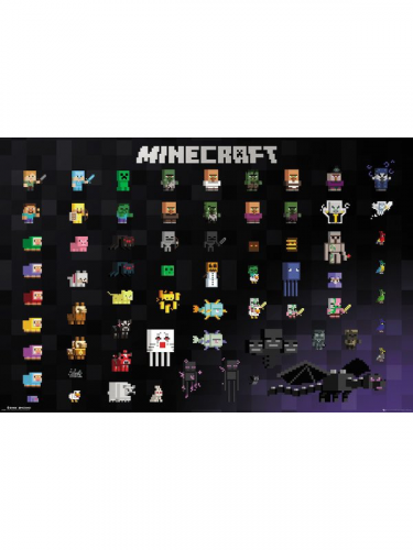 Plakat Minecraft - Pixel Sprites