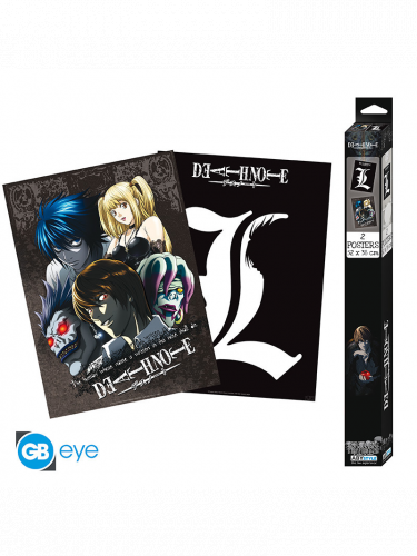 Plakat Death Note - L & Group (zestaw 2szt.)