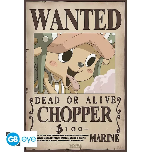 Plakát One Piece - Wanted Brook & Chopper (sada 2 ks)