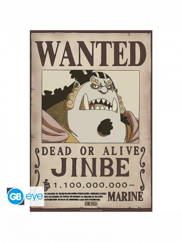 Plakat One Piece - Wanted Jinbe Wano