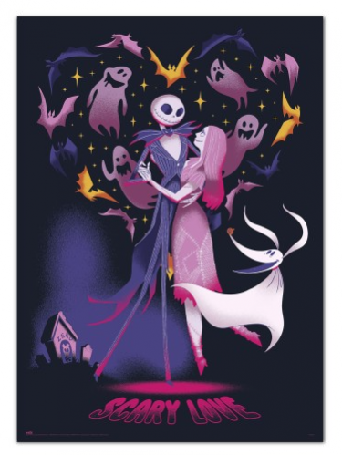 Plakat The Nightmare Before Christmas - Jack and Sally (świecący)