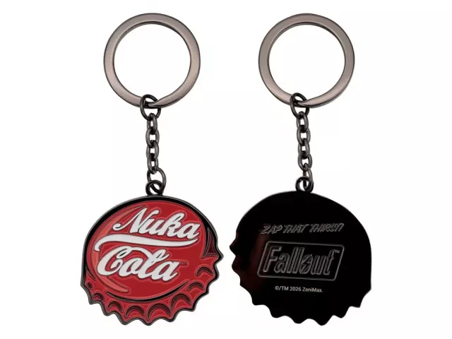Zestaw podarunkowy Fallout - Nuka Cola (karty do gry, breloczek, przypinka)