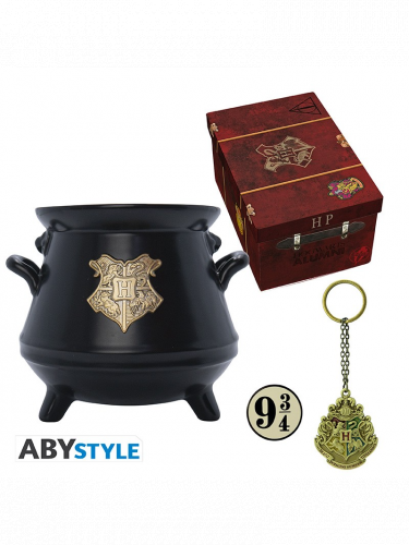 Zestaw upominkowy Harry Potter - Gift Set Premium (kubek, przypinka, breloczek)
