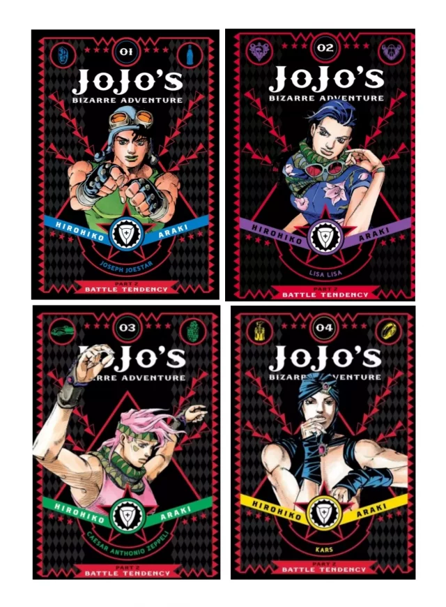 Zestaw komiks JoJo's Bizarre Adventure: Part 2 - Battle Tendency ENG 1-4 - Manga