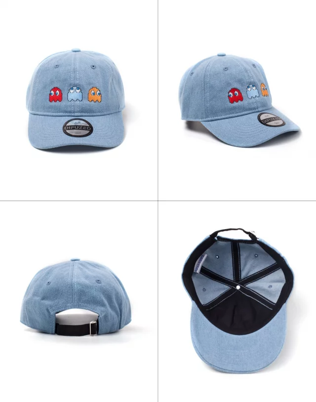 Czapka z daszkiem Pac-Man - 2D Embroidery Stone Washed Denim - Czapka