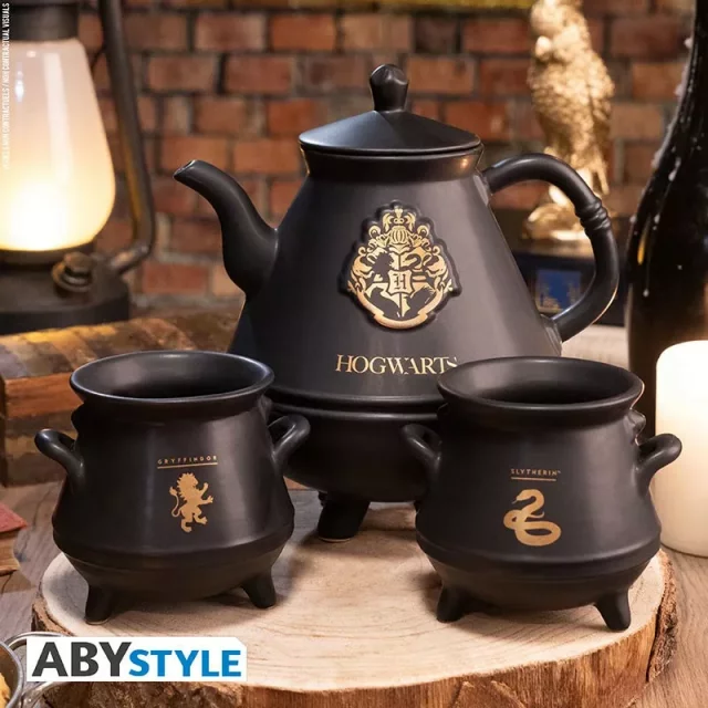 Zestaw do herbaty Harry Potter - Hogwarts (imbryk+ 2 filiżanki) - Zestaw podarunkowy