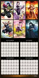 Kalendarz Demon Slayer 2027 - Anime