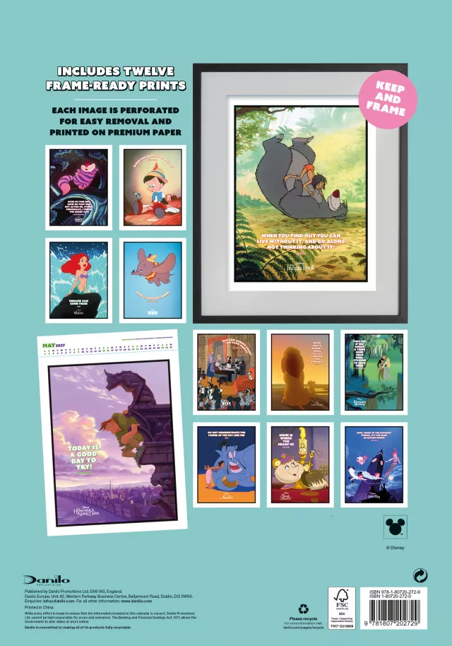 Kalendarz Disney Classics Deluxe - Quotes 2027 (A3) - Klasyka Disneya