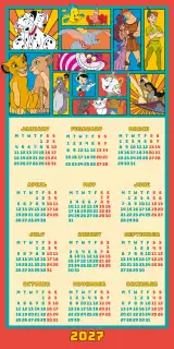 Kalendarz Disney Classics - Family Organiser 2027 (+ naklejki) - Bajki Disneya