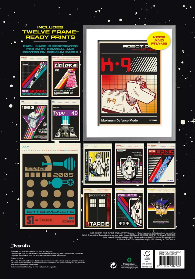 Kalendarz Doctor Who Classic Deluxe 2027 (A3)