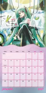Kalendarz Hatsune Miku 2027 - Anime