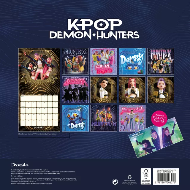 Kalendarz KPop Demon Hunters 2027