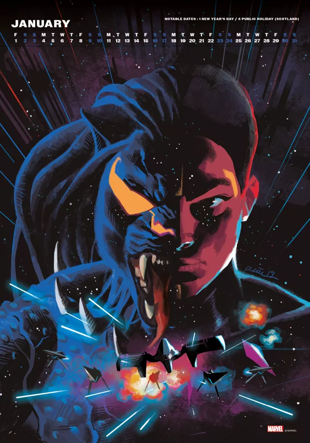 Kalendarz Marvel Deluxe 2027 (A3)
