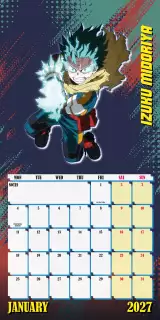 Kalendarz My Hero Academia 2027 - Anime