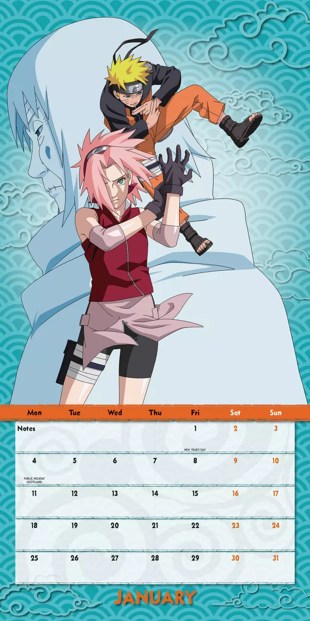 Kalendarz Naruto Shippuden 2027 - Anime