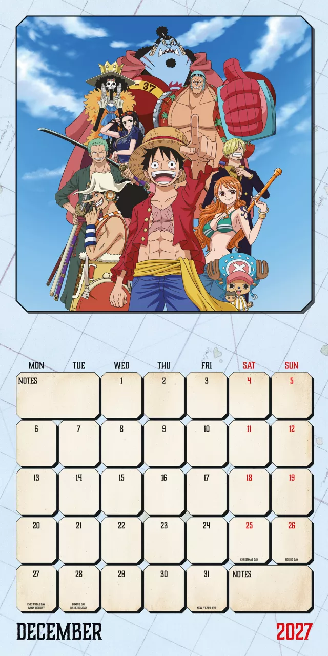 Kalendarz One Piece 2027 - Anime