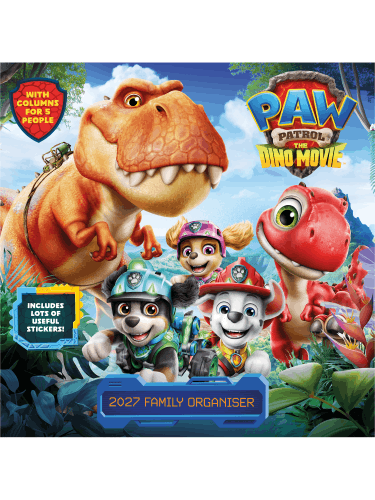 Kalendarz Paw Patrol: Dino Movie - Family Organiser 2027 (+ naklejki)