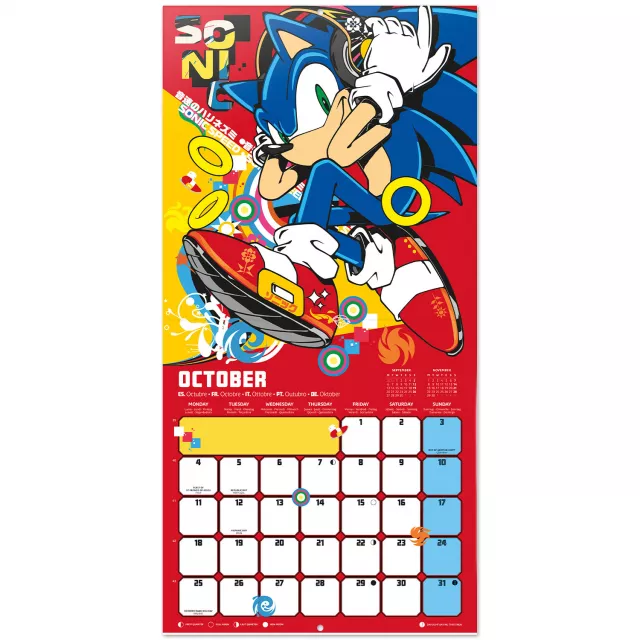 Kalendarz Sonic The Hedgehog 2027