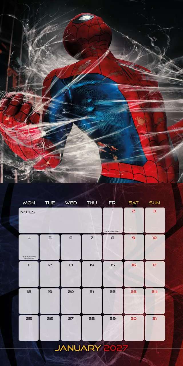 Kalendarz Spider-Man: Brand New Day 2027 - Marvel