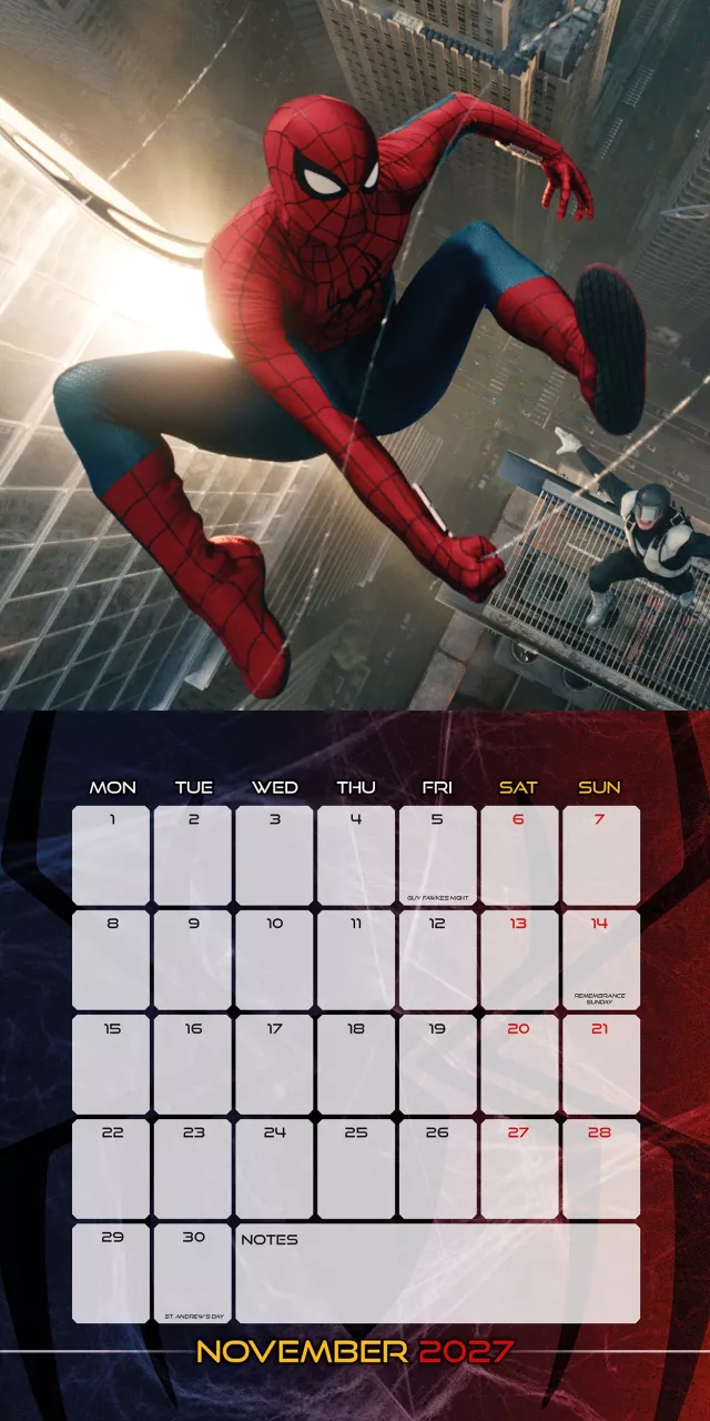 Kalendarz Spider-Man: Brand New Day 2027 - Marvel