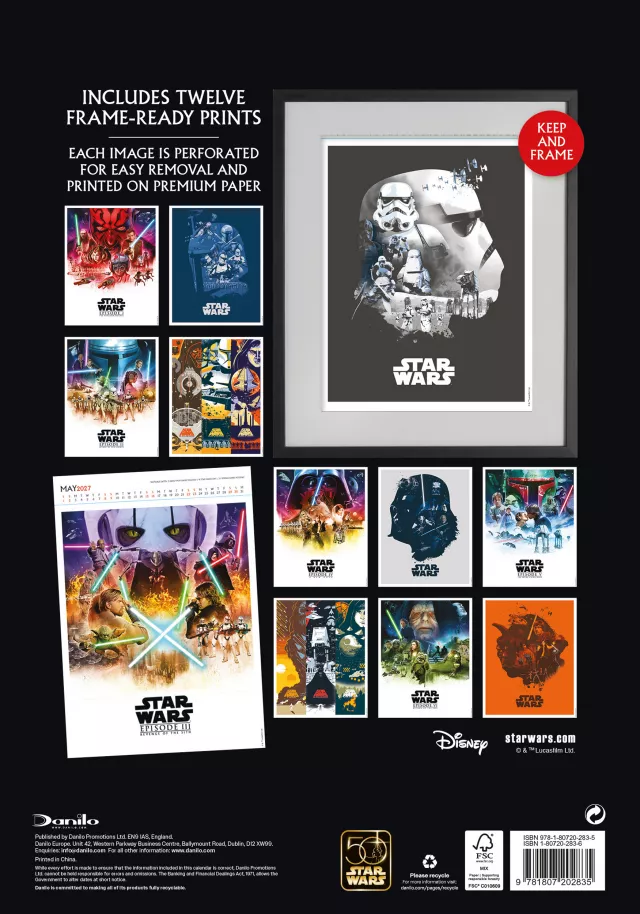 Kalendarz Star Wars Classic Deluxe 2027 (A3)